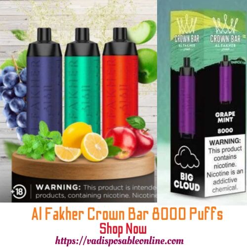 Al Fakher Crown Bar 8000 Puffs disposable vape device